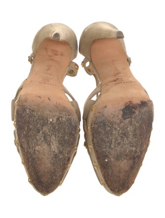 Brian Atwood Suede Studded Accents D'Orsay Pumps