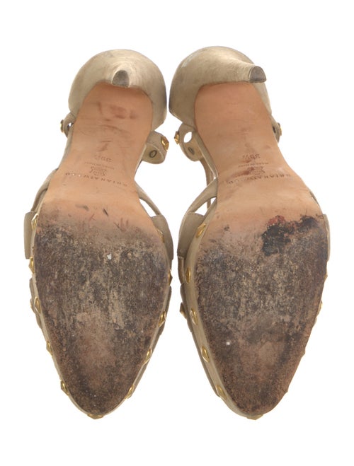 Brian Atwood Suede Studded Accents D'Orsay Pumps