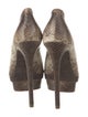 Brian Atwood Embossed Leather Animal Print Pumps