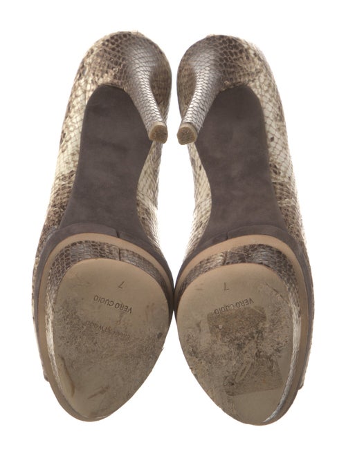 Brian Atwood Embossed Leather Animal Print Pumps