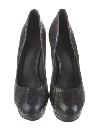 Brian Atwood Snakeskin Animal Print Pumps