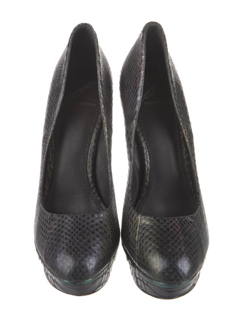 Brian Atwood Snakeskin Animal Print Pumps