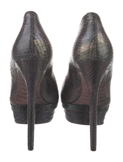 Brian Atwood Snakeskin Animal Print Pumps