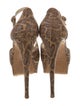 Brian Atwood Embossed Leather Animal Print D'Orsay Pumps