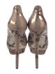 Brian Atwood Snakeskin Animal Print Pumps