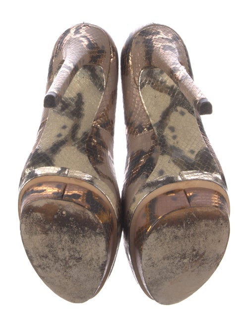 Brian Atwood Snakeskin Animal Print Pumps