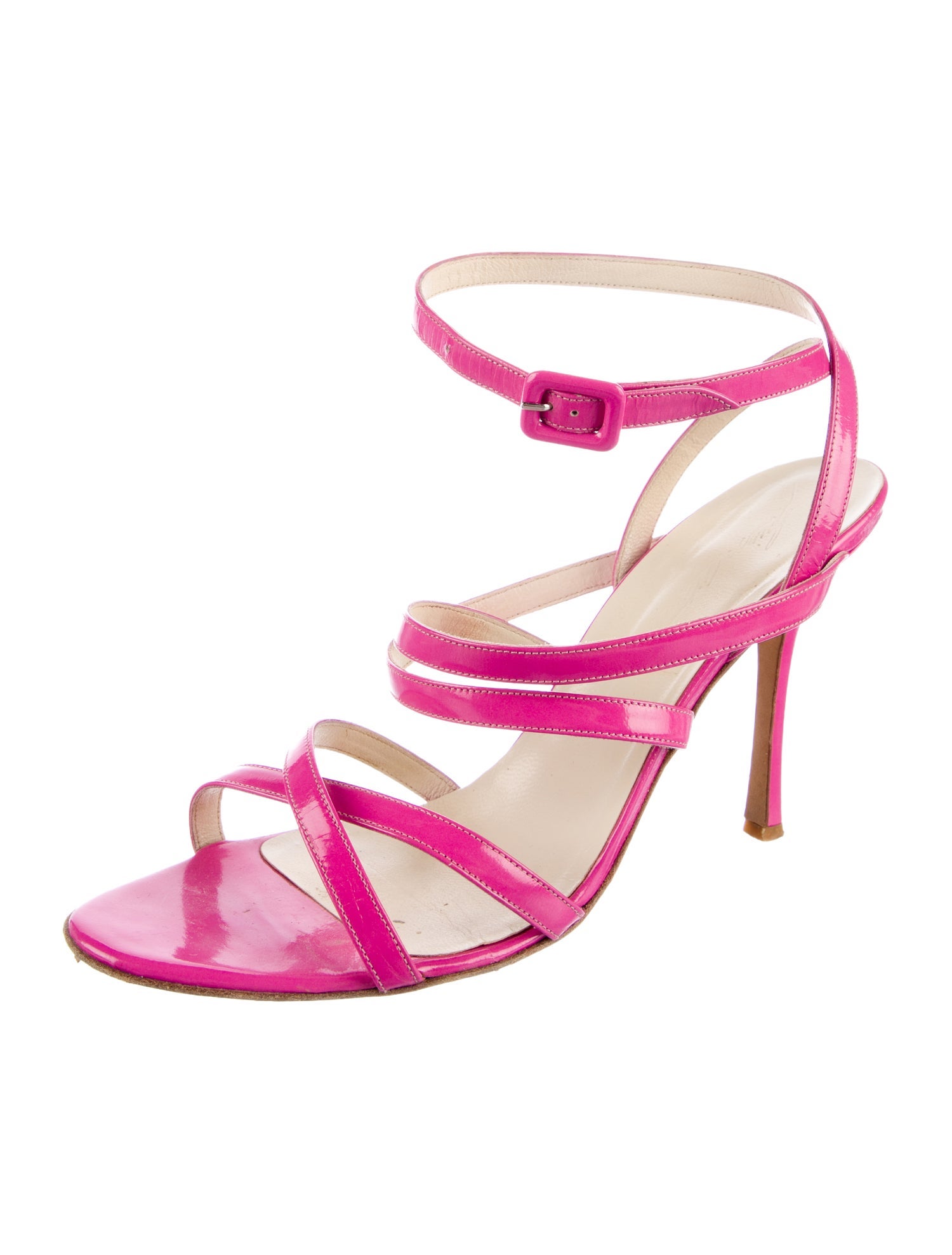 Brian Atwood Patent Leather Sandals