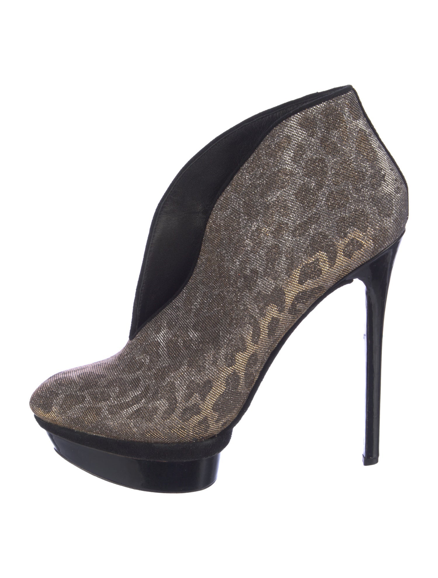 Brian Atwood Animal Print Glitter Accents Pumps