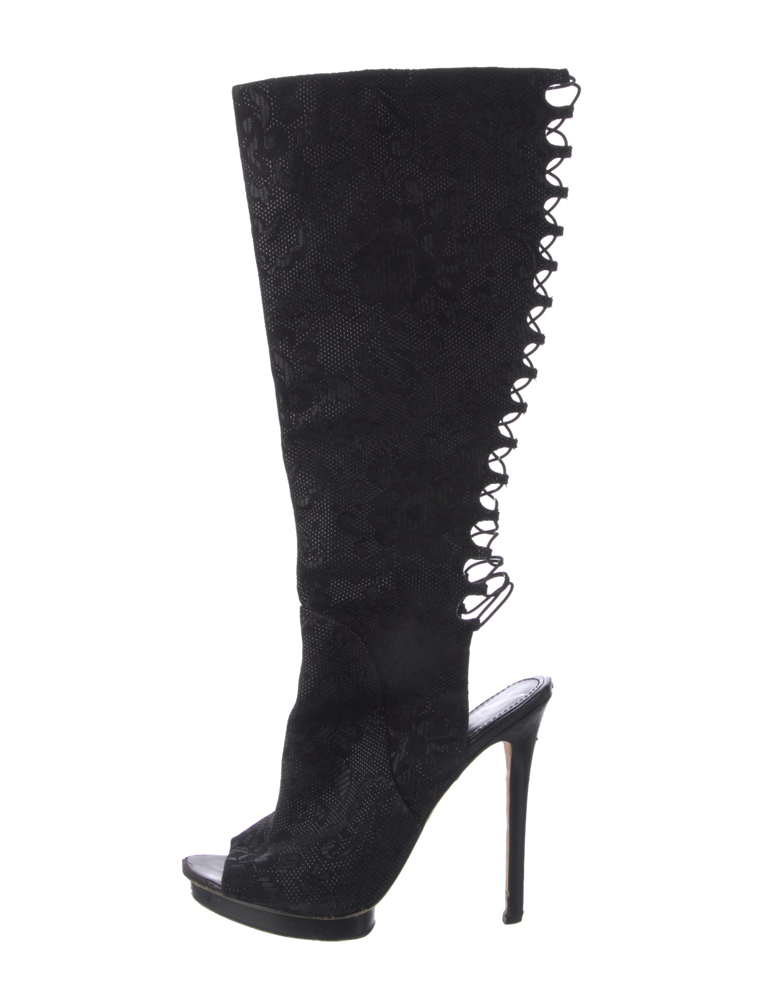 Brian Atwood Suede Lace-Up Boots