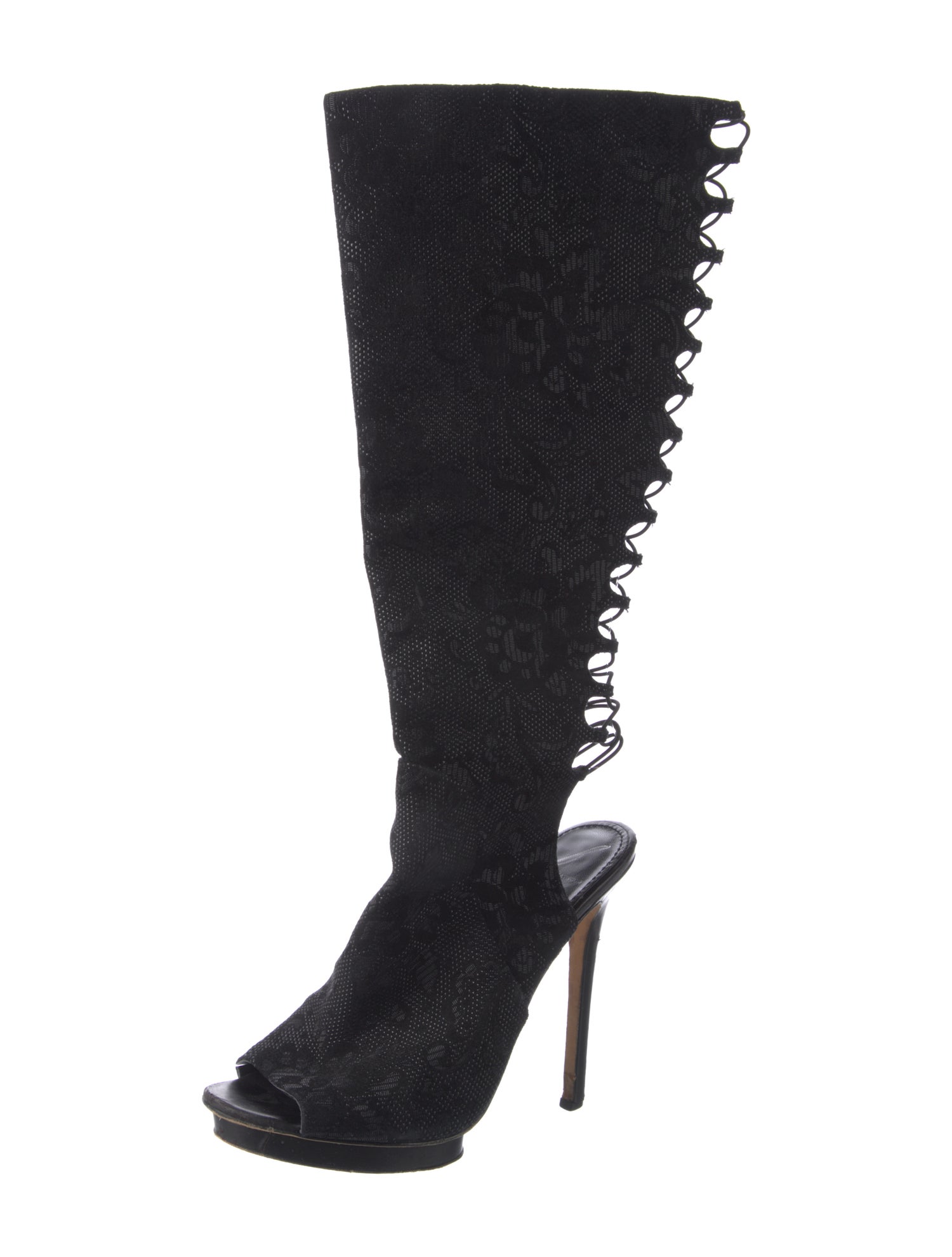 Brian Atwood Suede Lace-Up Boots