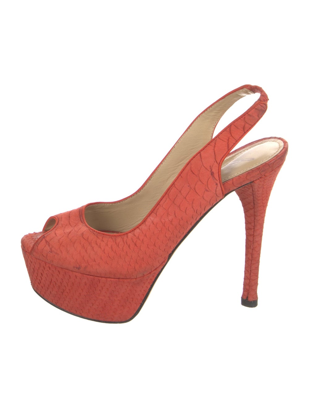 Brian Atwood Python Slingback Pumps - image 1