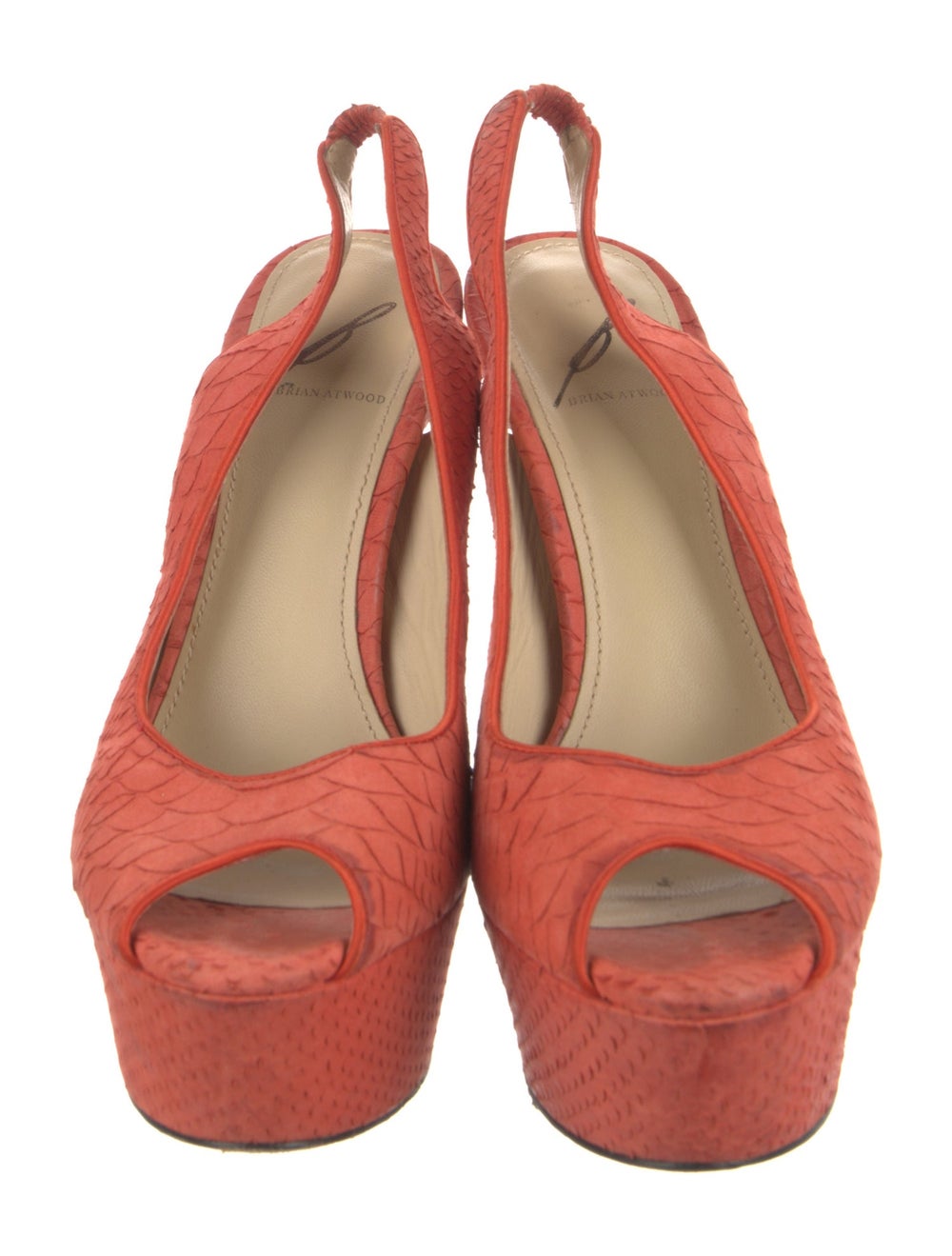 Brian Atwood Python Slingback Pumps - image 3