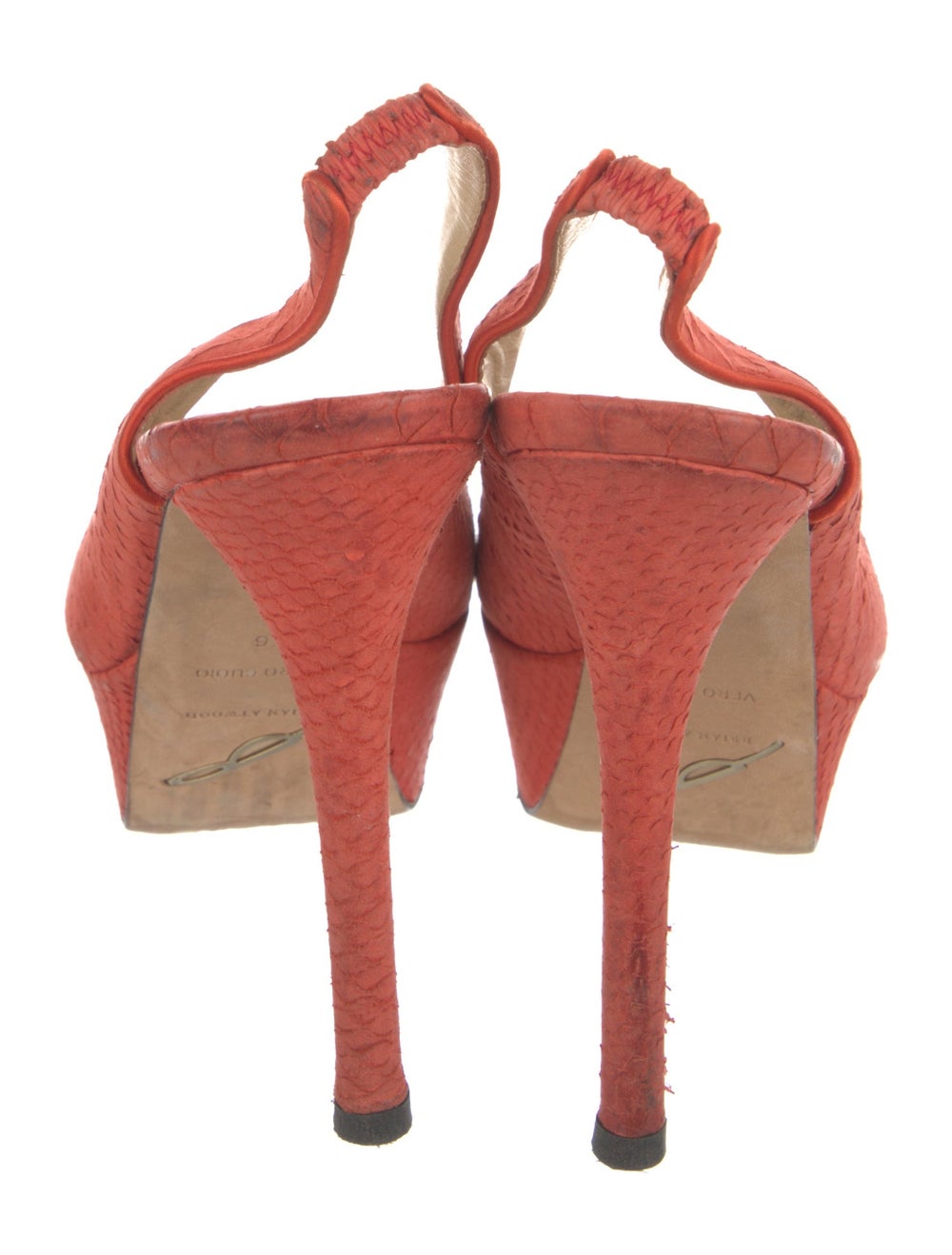 Brian Atwood Python Slingback Pumps - image 4