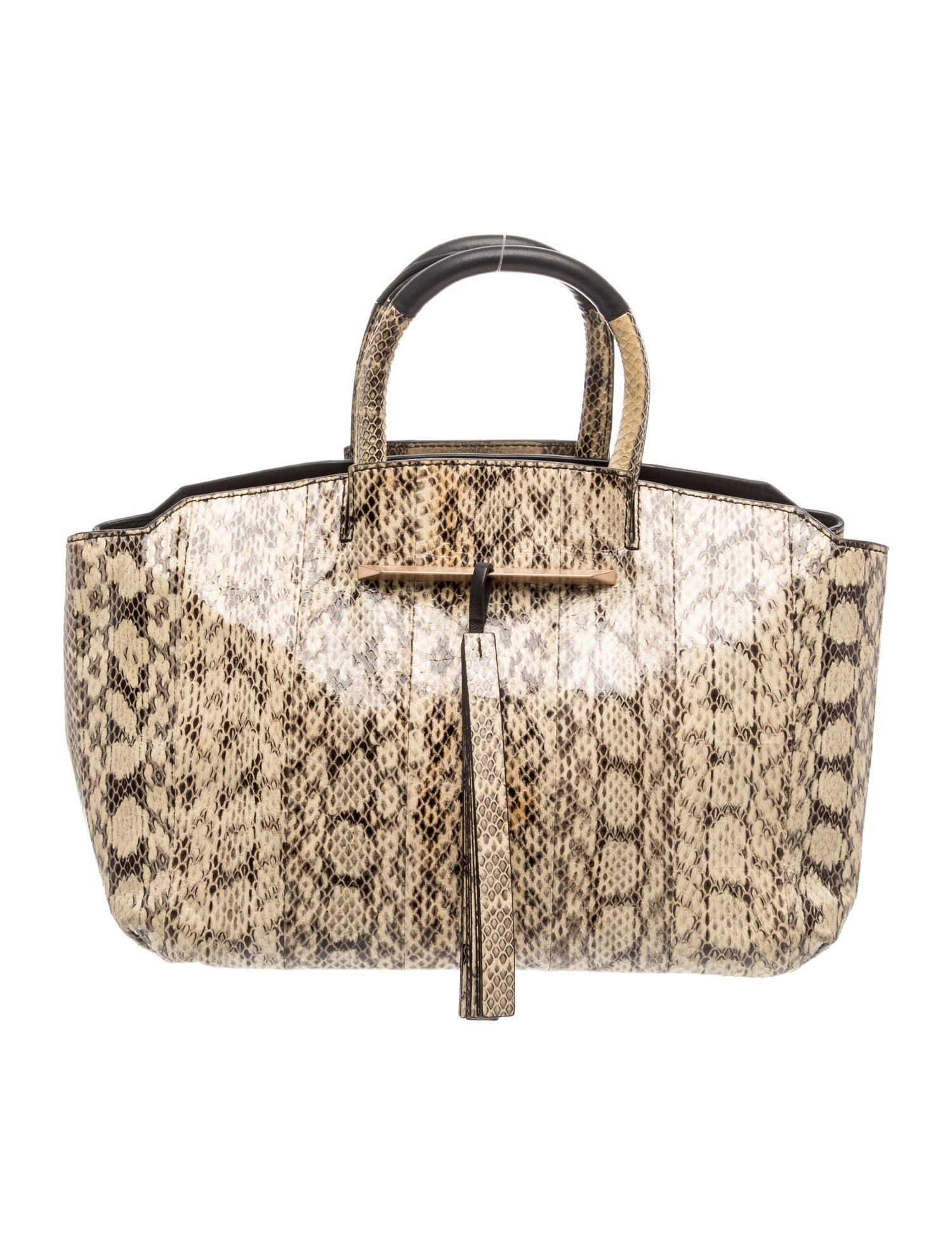 Brian Atwood Embossed Leather Top Handle Bag