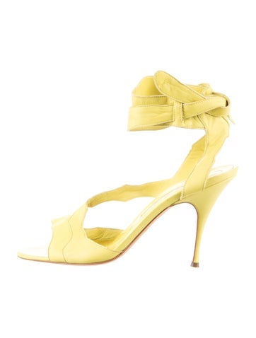Pre-owned Brian Atwood Leather Sandals In Green