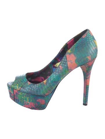 Pre-owned Brian Atwood Leather Printed Pumps In Multi