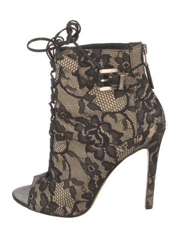 Pre-owned Brian Atwood Lace Animal Print Pumps In Black