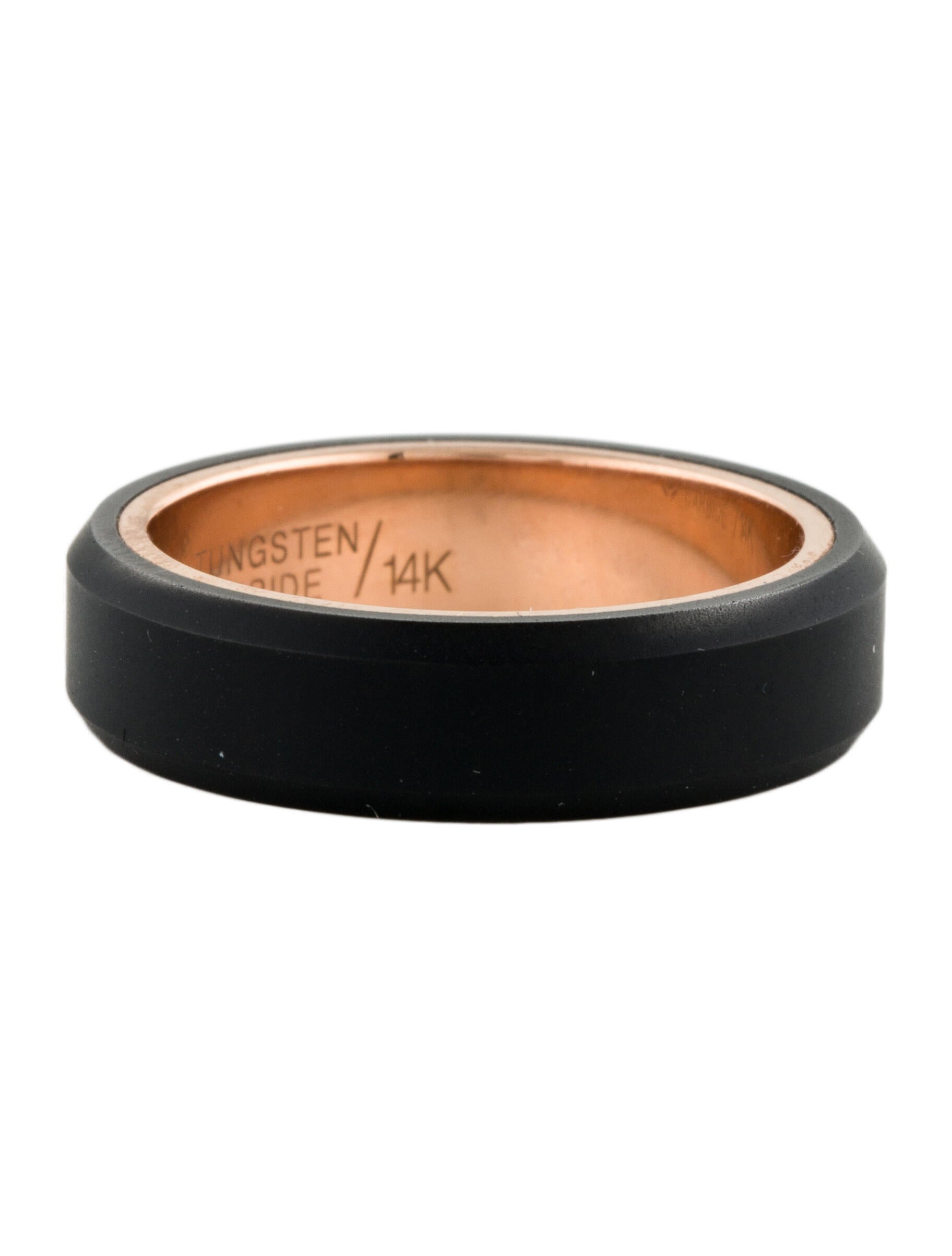 Brilliant Earth 14K & Tungsten Wedding Band 14K Rose Gold Band, Rings