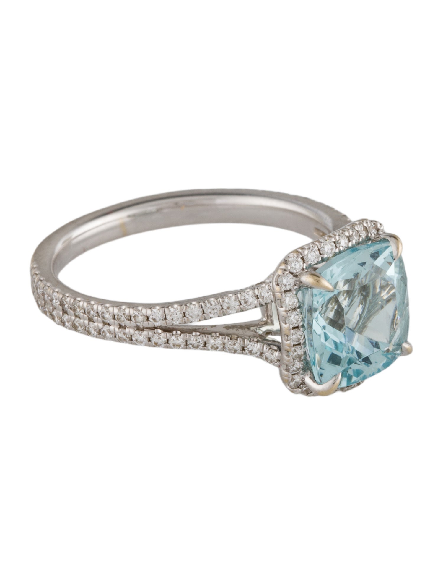 Brilliant Earth 18K Aquamarine & Diamond Cocktail Ring
