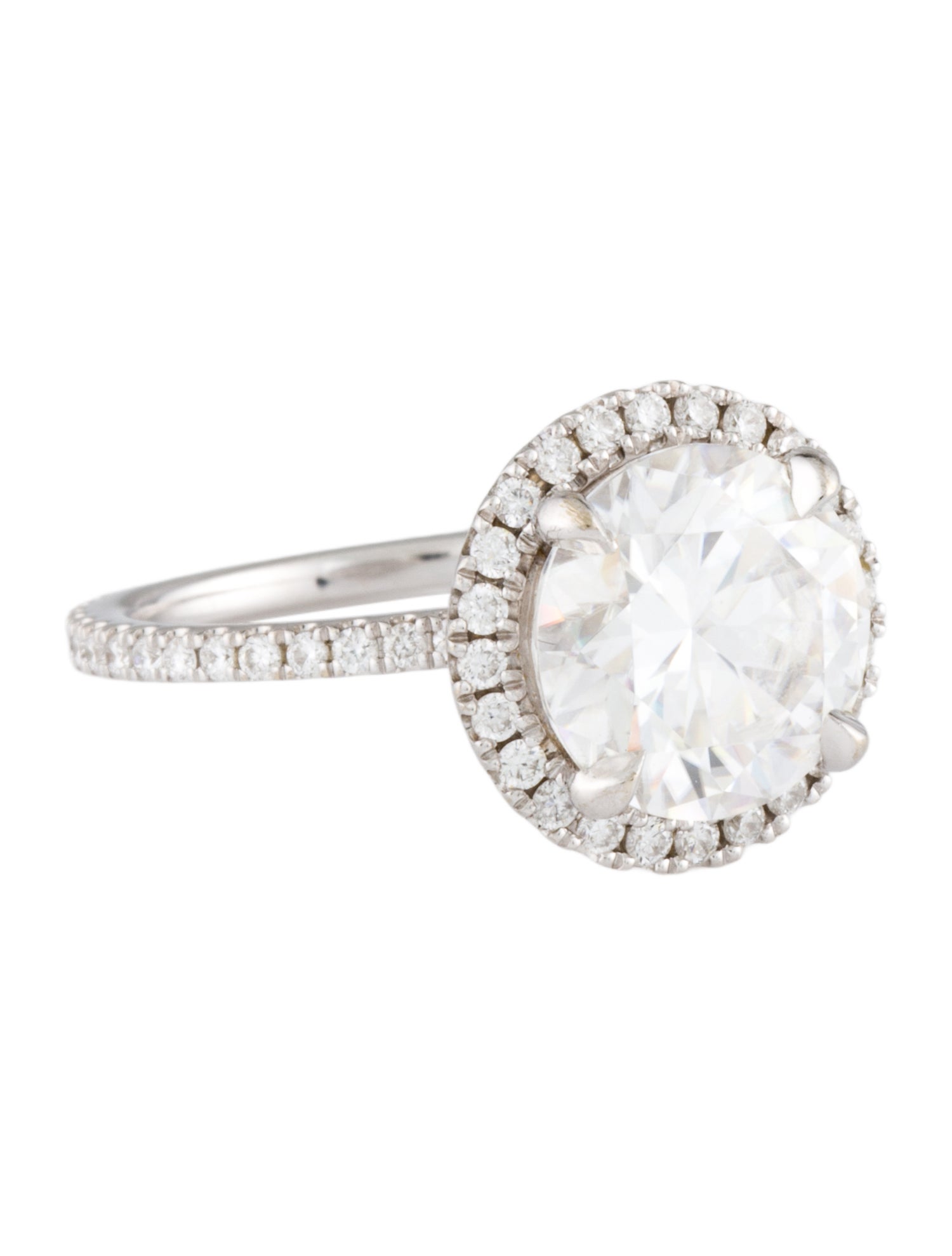 Brilliant Earth 18K Moissanite w/Lab-Grown Side Stones Engagement Ring