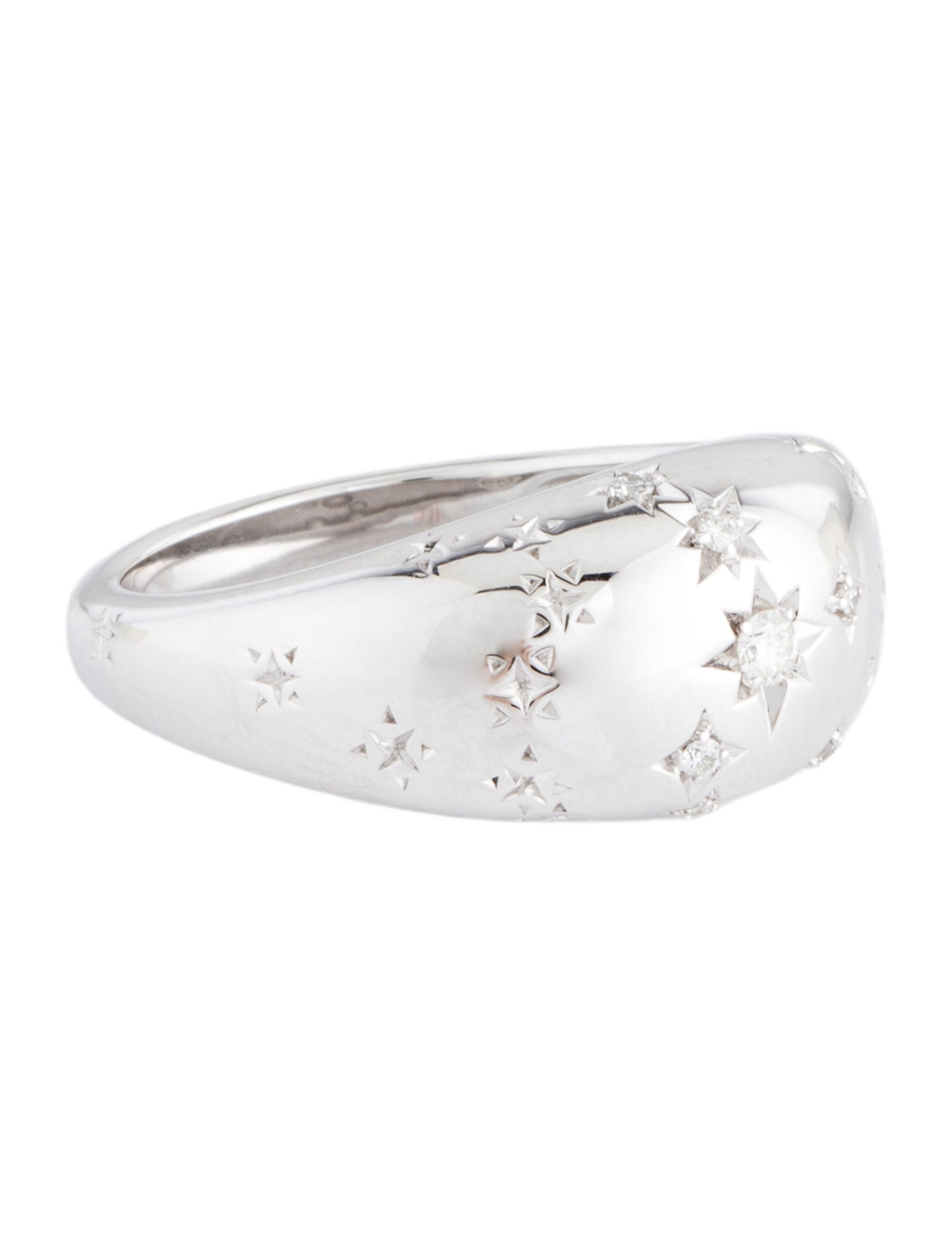 Brilliant Earth 14K Diamond Cancer Zodiac Constellation Dome Ring