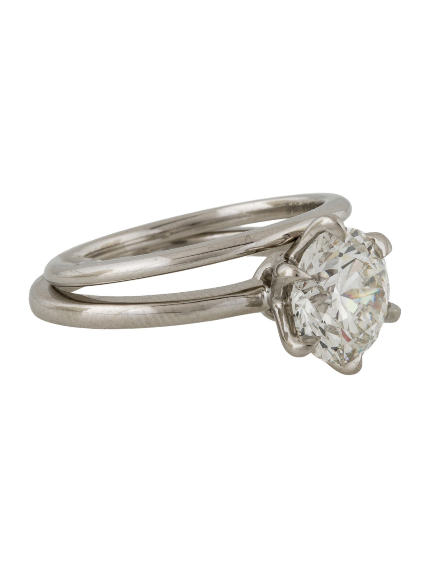 Brilliant Earth Platinum 3.09ct Lab-Grown Diamond Esme Engagement Wedding Set