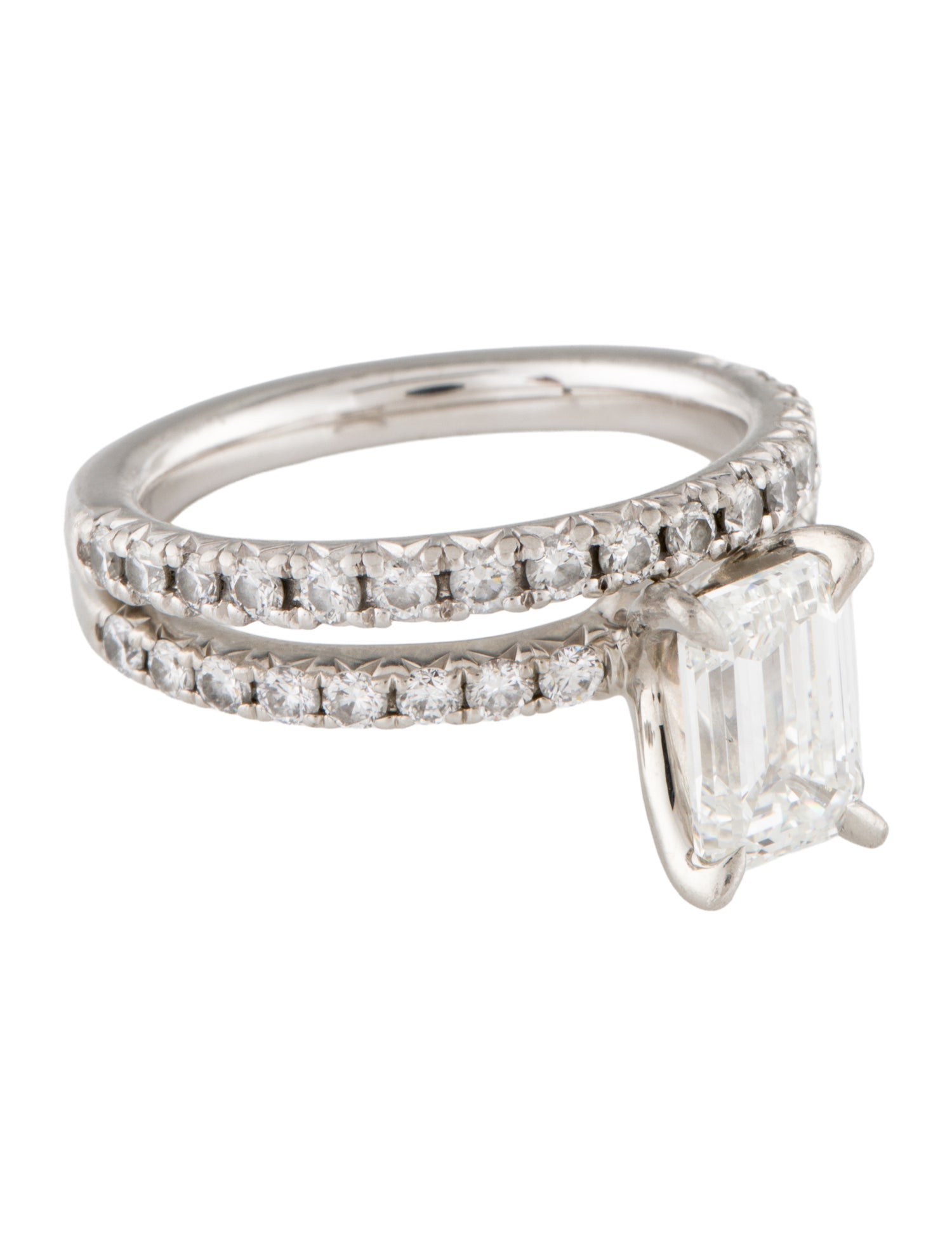 Brilliant Earth Platinum 1.57Ct Lab-Grown Diamond Engagement Set