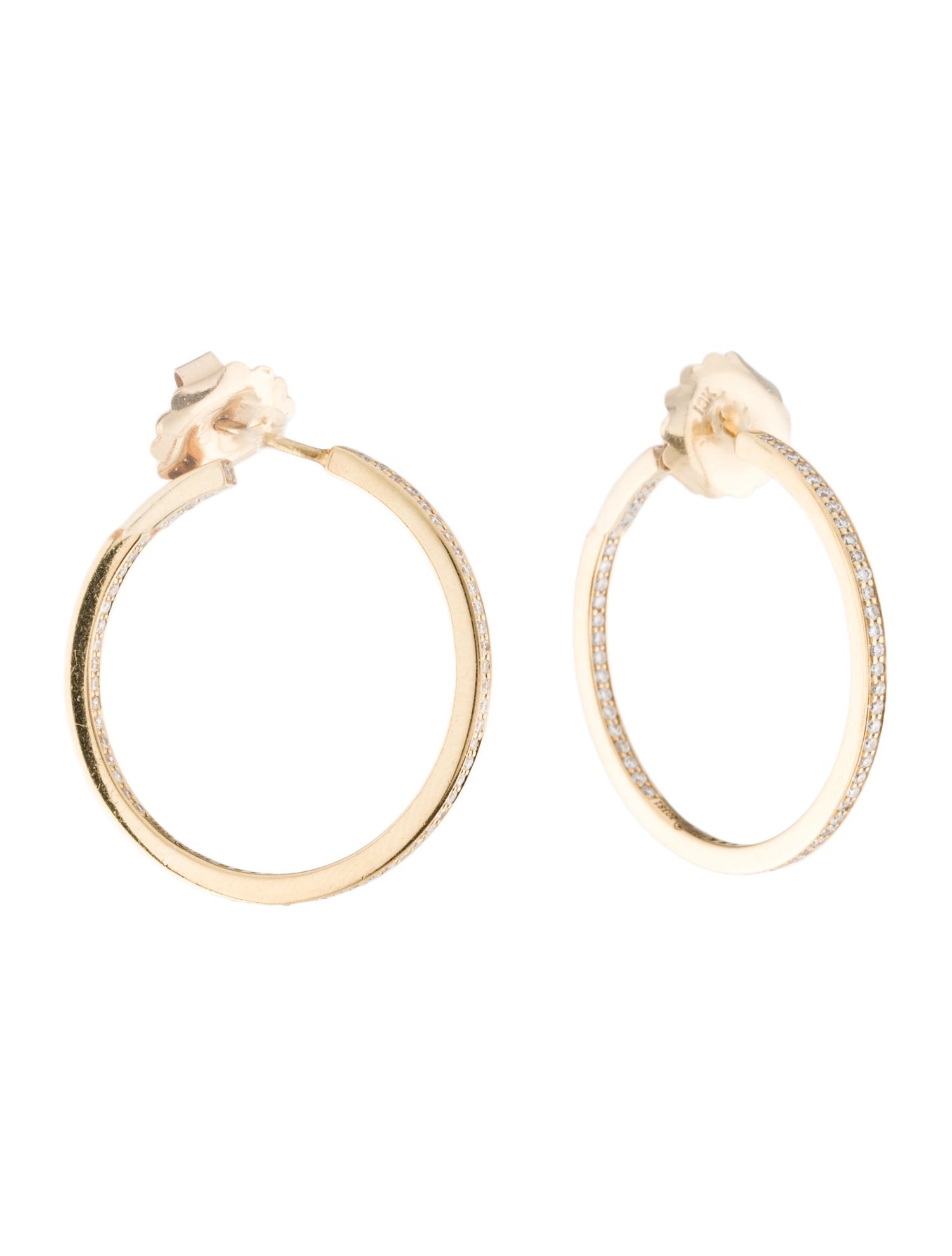 Briony Raymond 18K Diamond Hoop Earrings