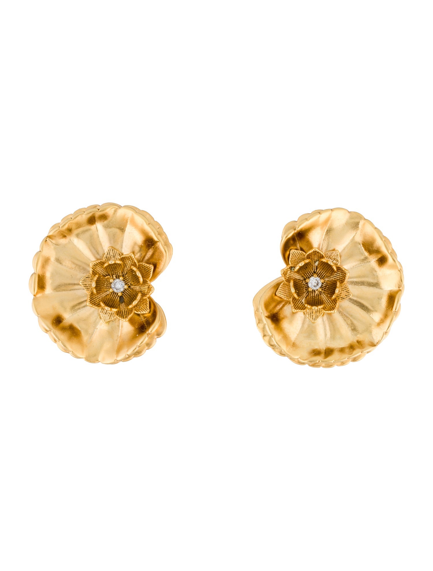 Brinker & Eliza Crystal Lily Pad Earrings