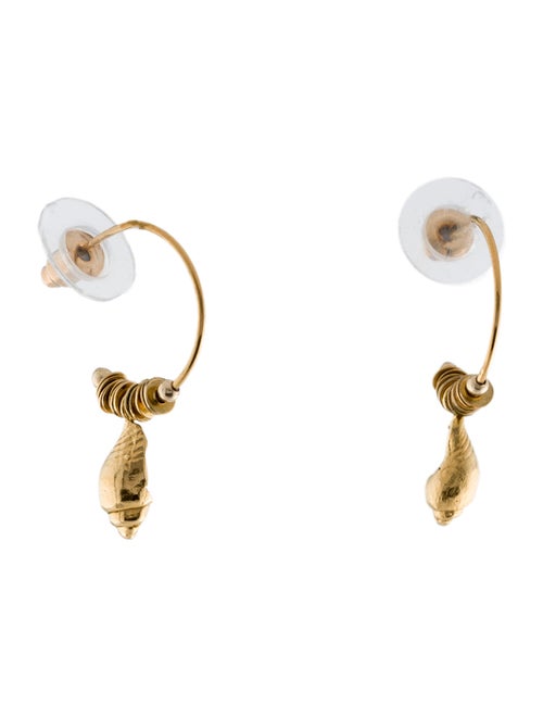 Brinker & Eliza Seashell Hoop Drop Earrings