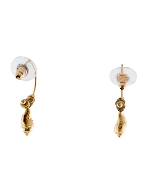 Brinker & Eliza Seashell Hoop Drop Earrings