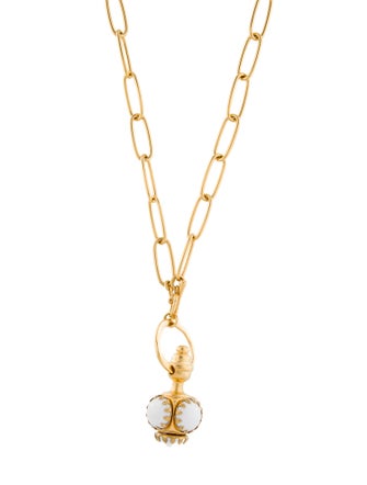 Brinker & Eliza Glass Cabochons Crosby Pendant Necklace