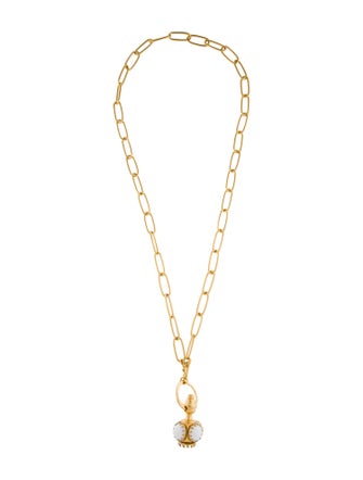 Brinker & Eliza Glass Cabochons Crosby Pendant Necklace