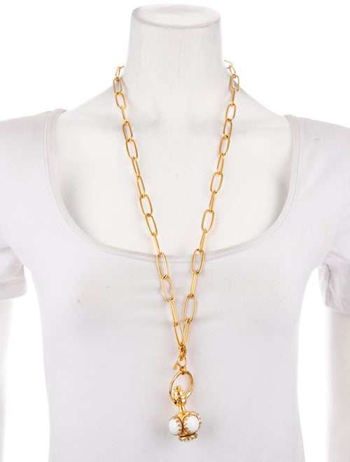 Brinker & Eliza Glass Cabochons Crosby Pendant Necklace