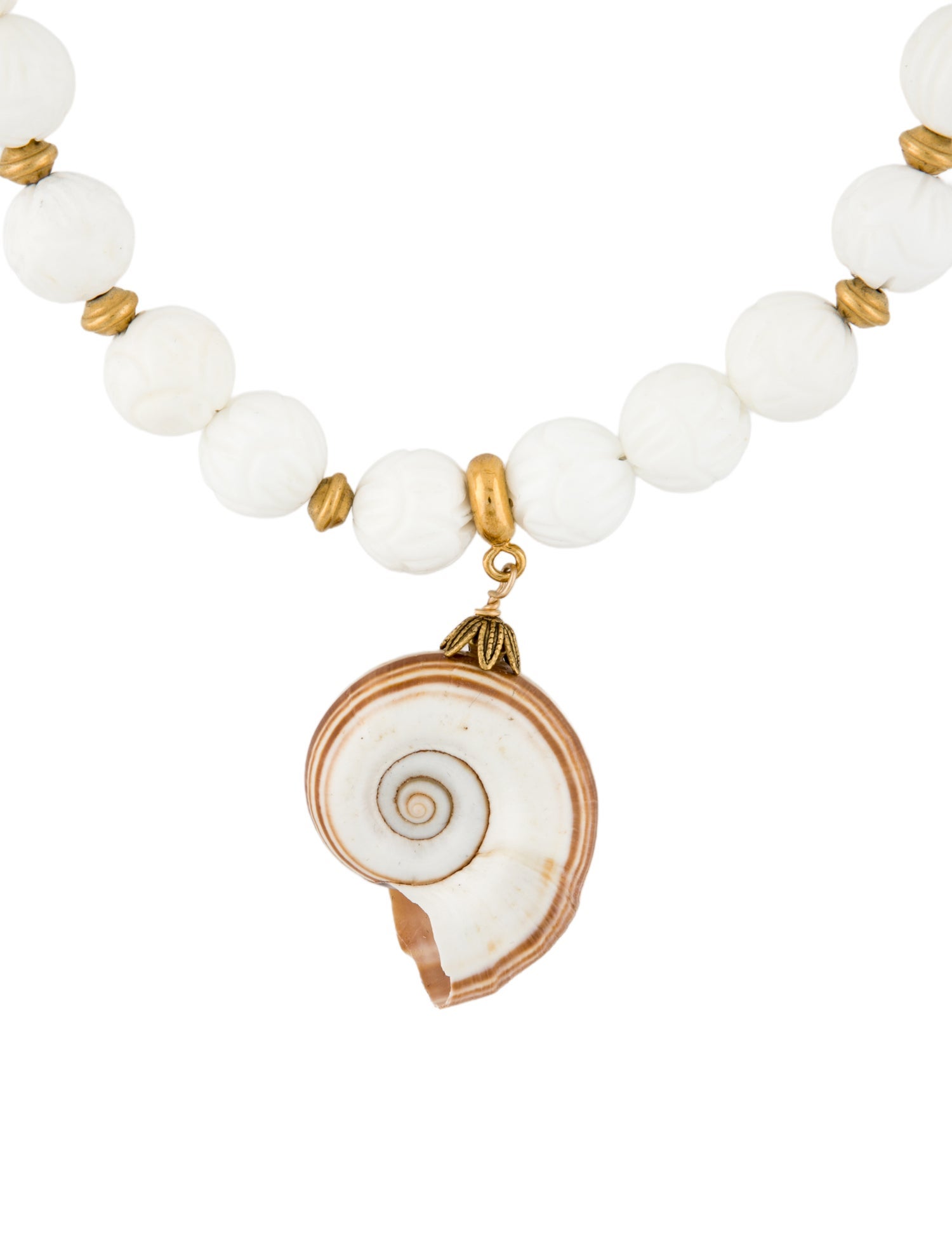 Brinker & Eliza Shell & Bead "Mykonos" Beaded Necklace