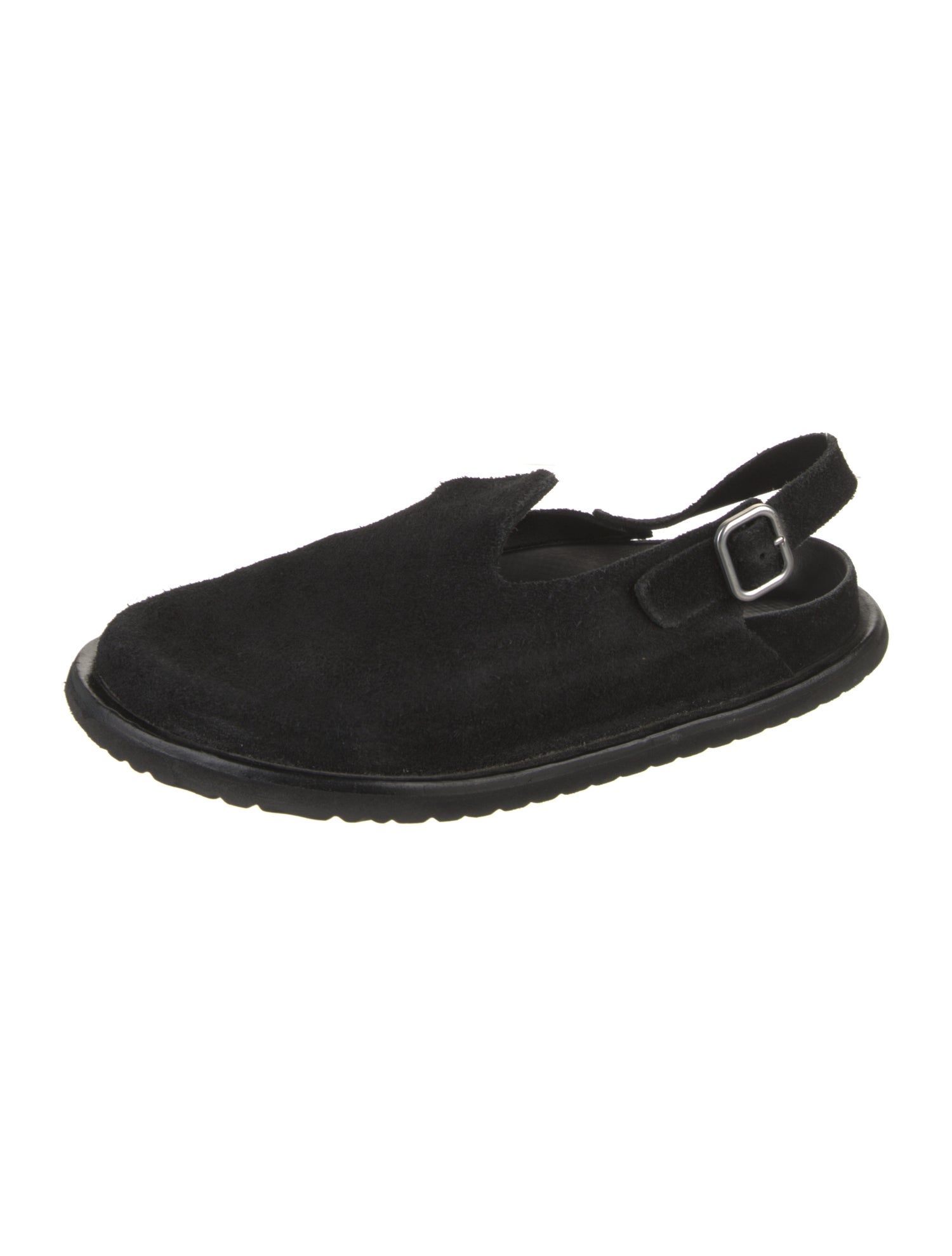 Birkenstock x Jil Sander Suede Slippers - Black Loafers, Shoes