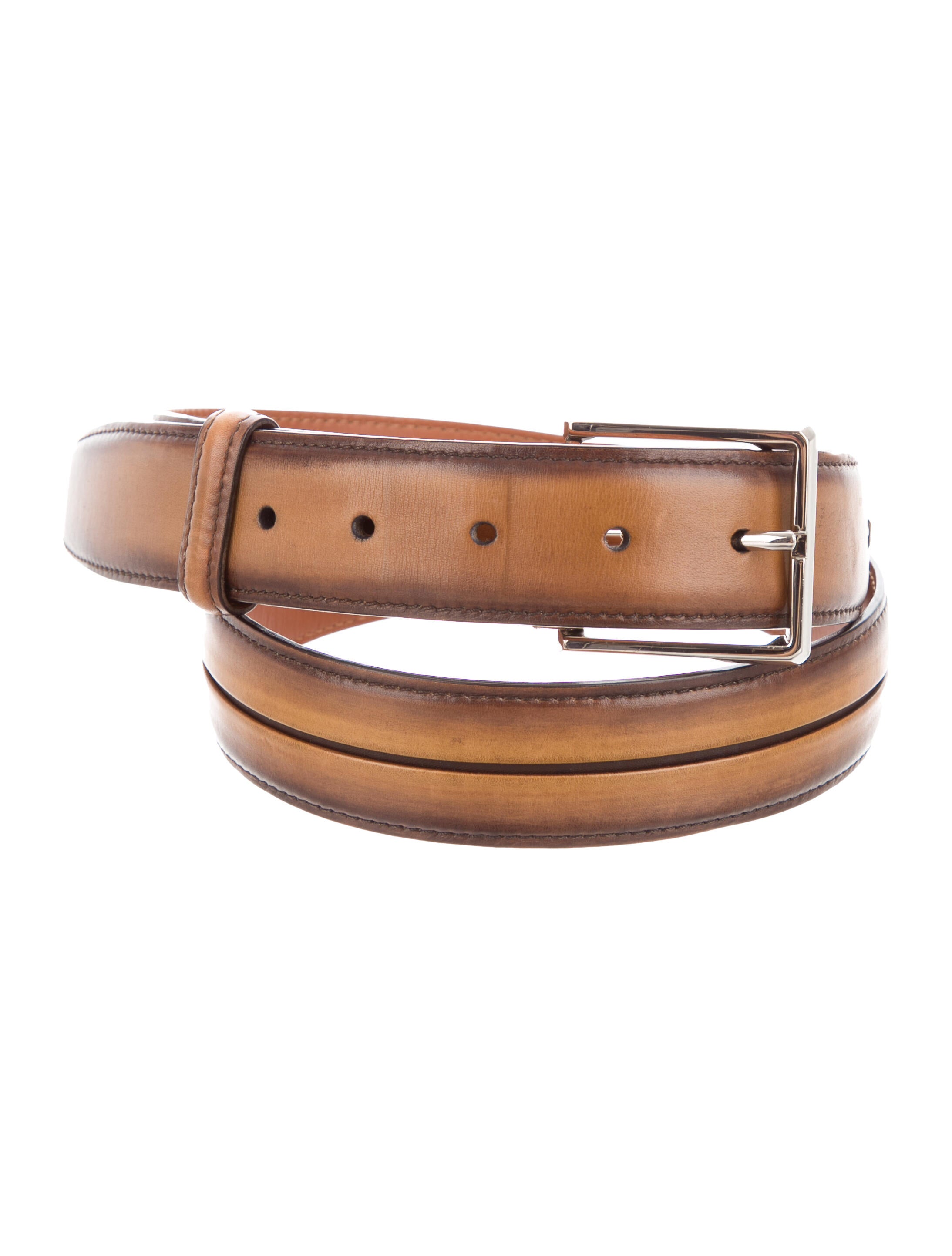 burnished leather belt