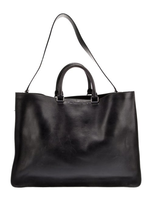 Berluti Solid Leather Tote Bag