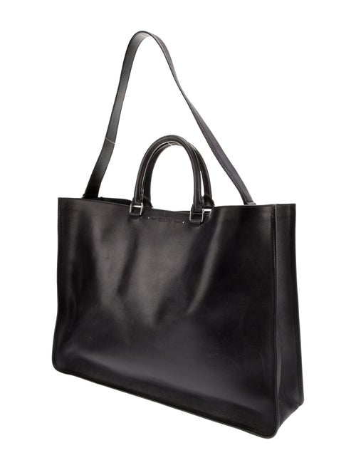 Berluti Solid Leather Tote Bag