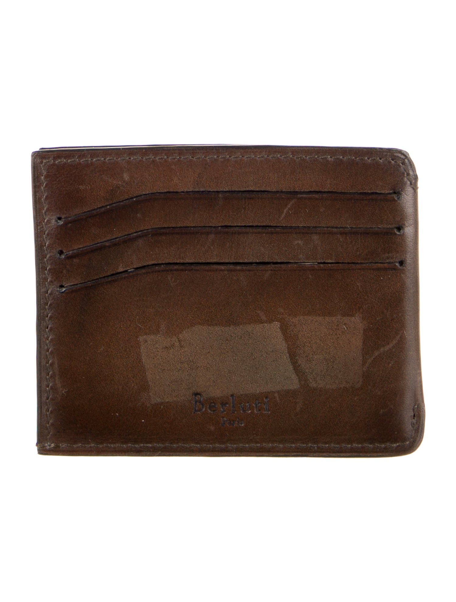 Berluti Leather Graphic Print Wallet