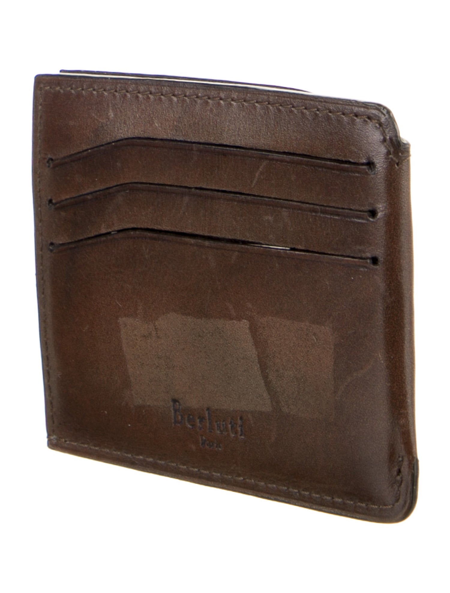 Berluti Leather Graphic Print Wallet