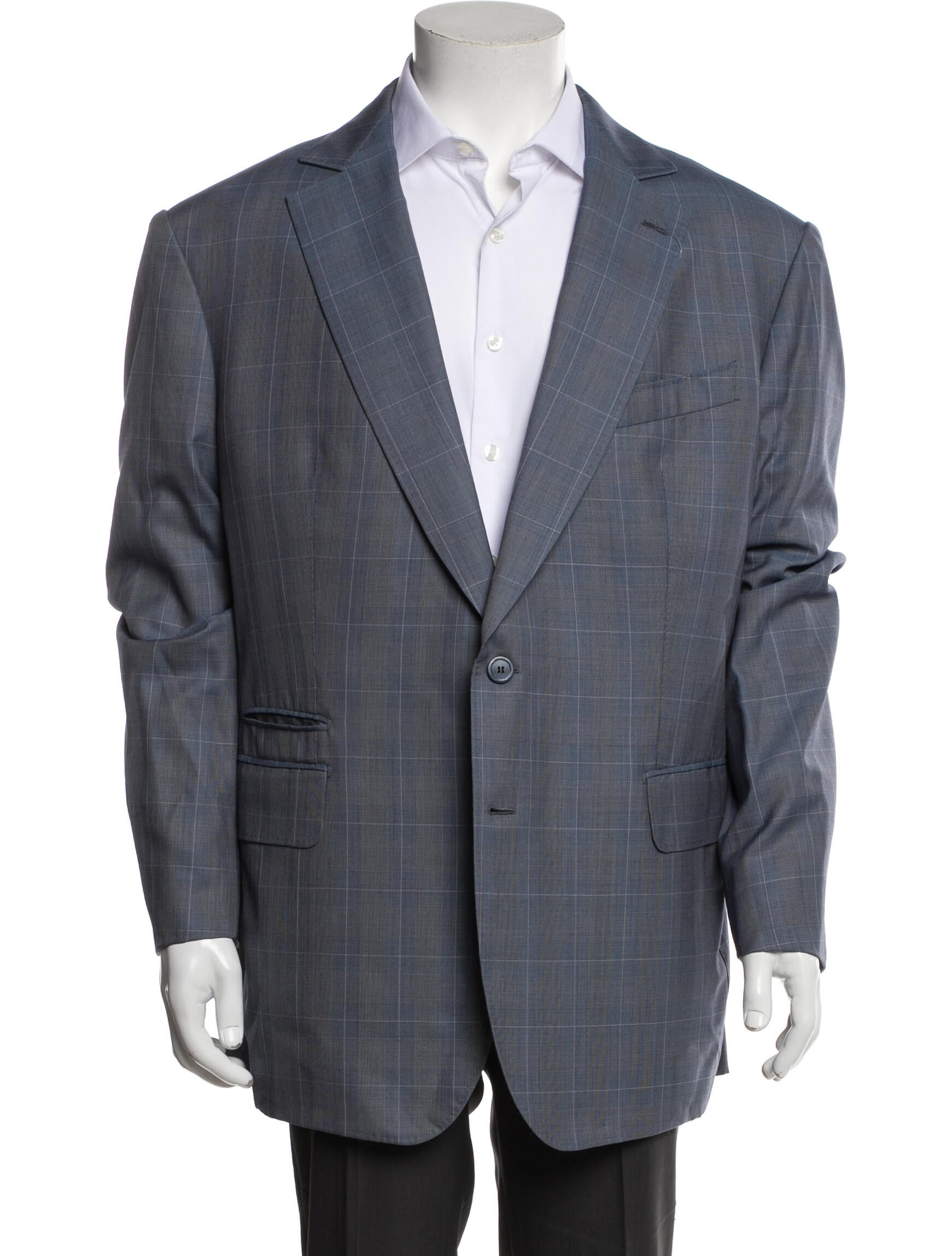 Berluti Plaid Print Suit