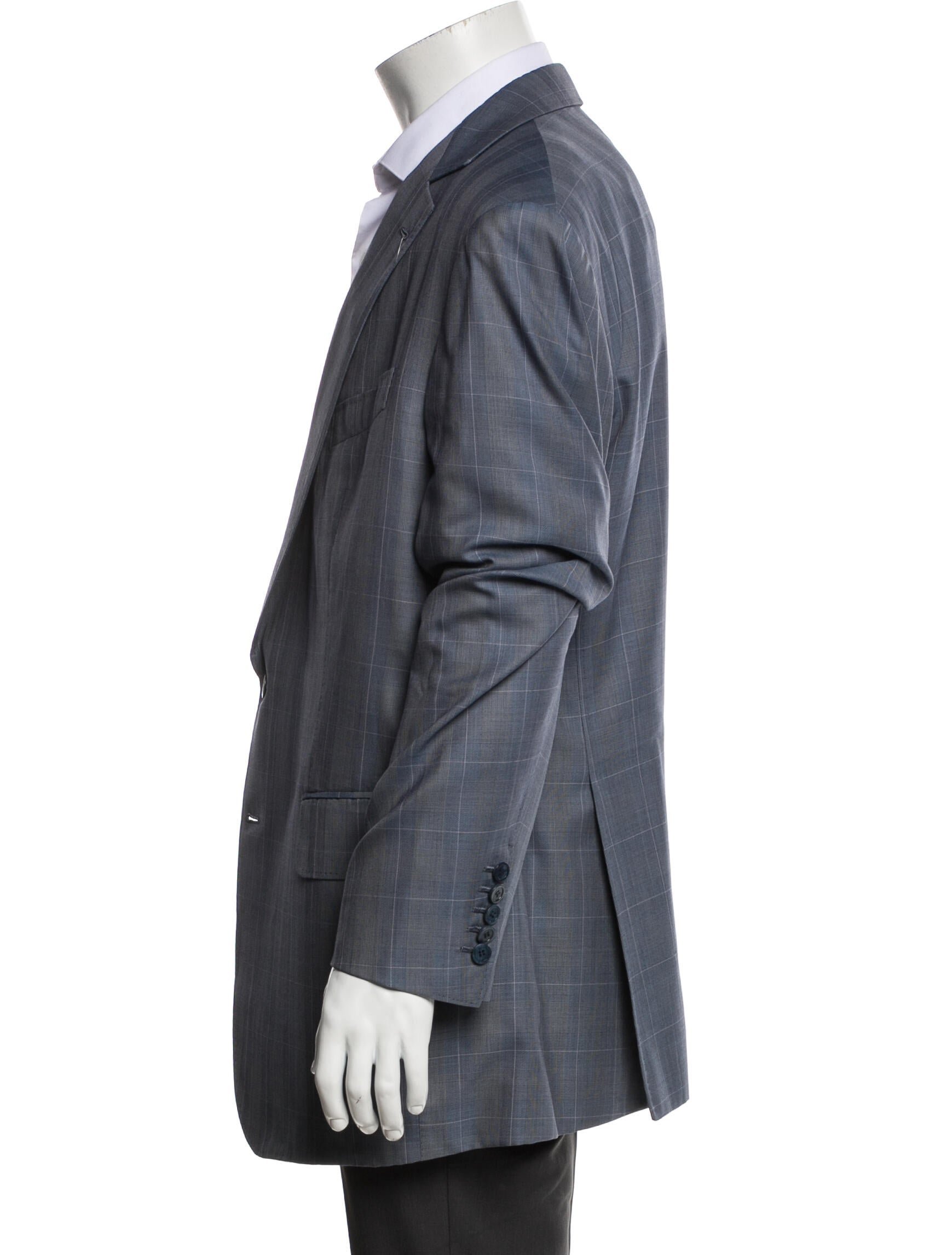 Berluti Plaid Print Suit