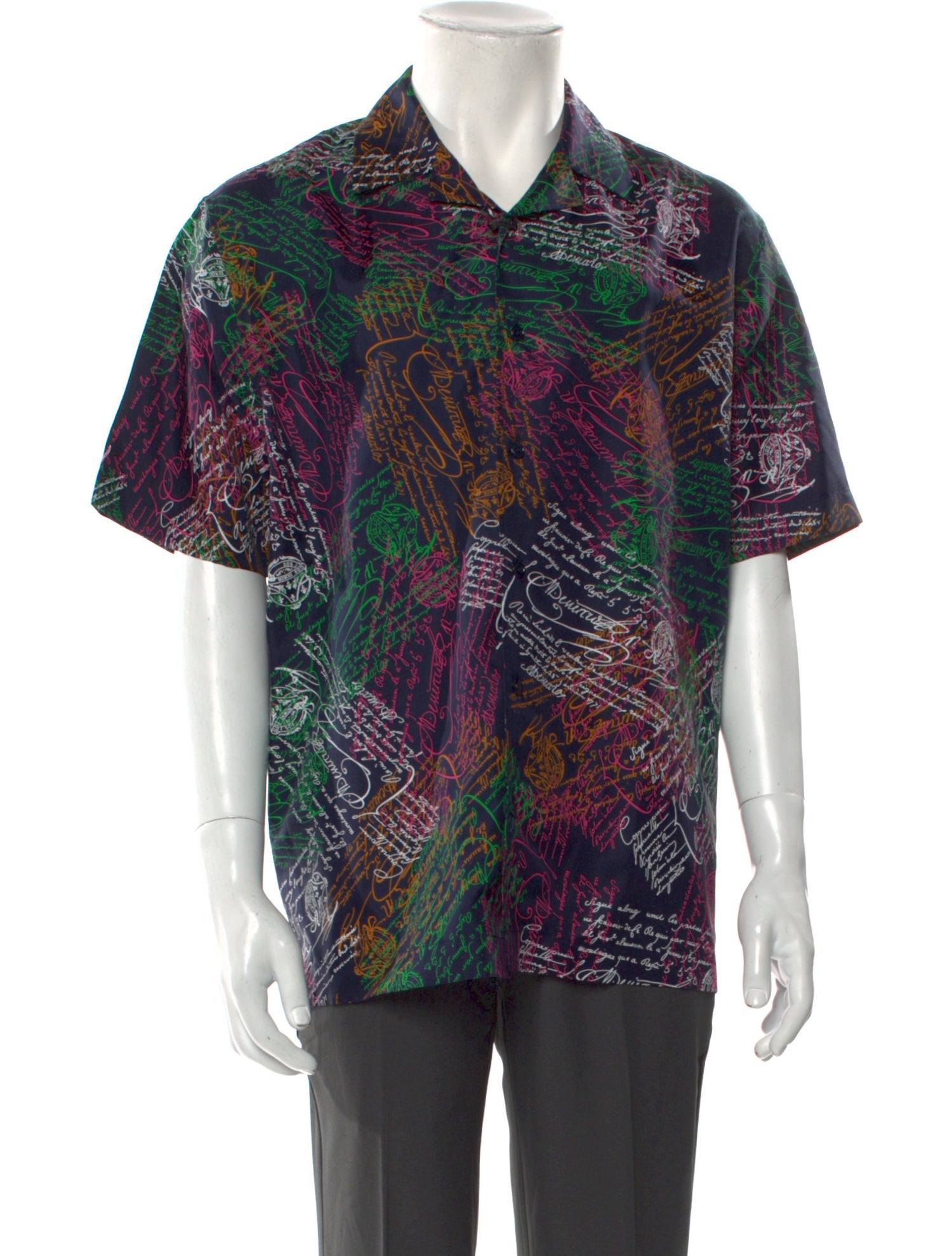 Berluti Silk Floral Print Shirt w/ Tags