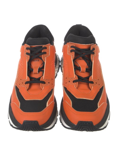 Berluti Leather Printed Athletic Sneakers