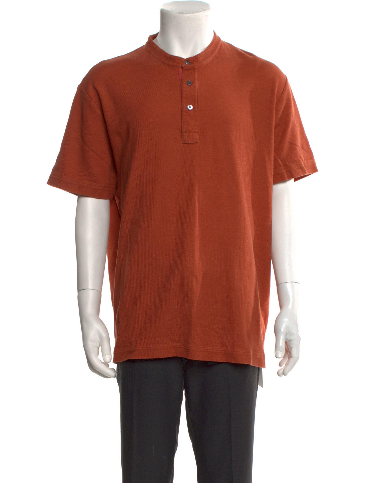 Berluti Mock Neck Short Sleeve Polo Shirt