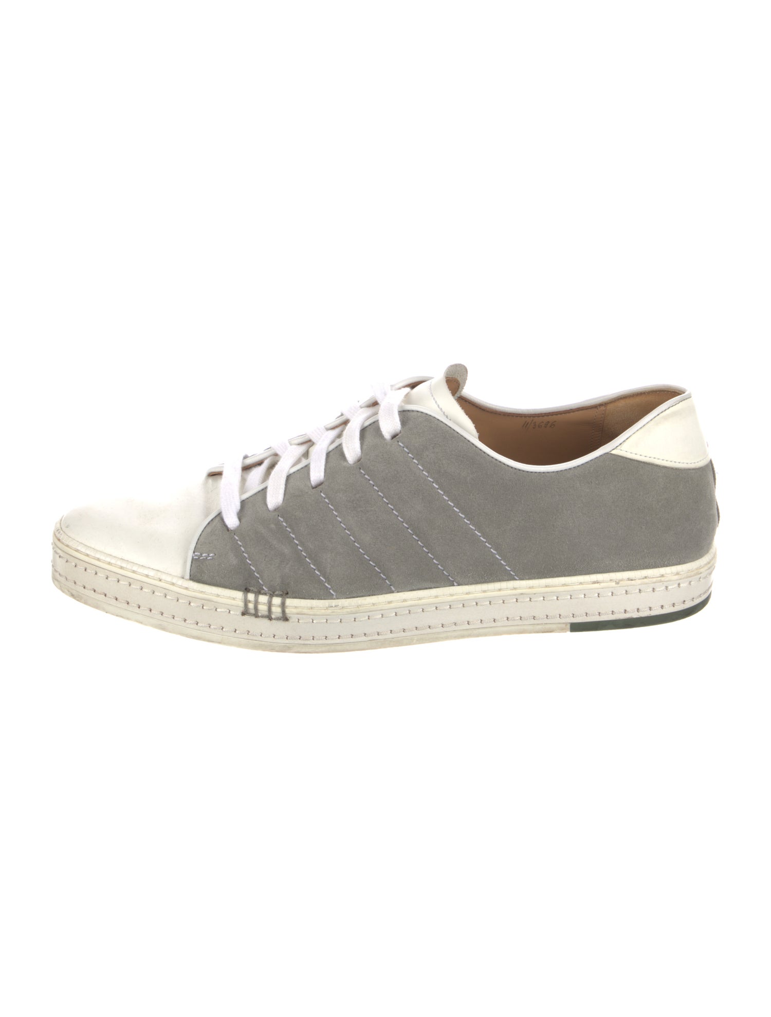 Berluti Suede Colorblock Pattern Sneakers