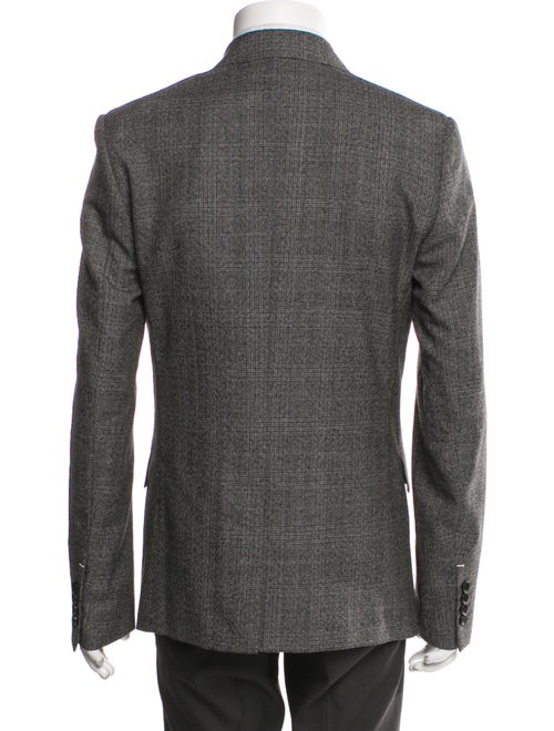 Berluti Wool Plaid Print Blazer