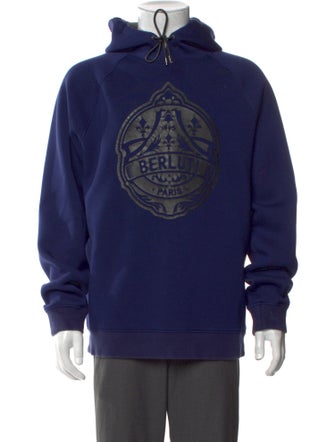 Berluti Graphic Print Mock Neck Hoodie
