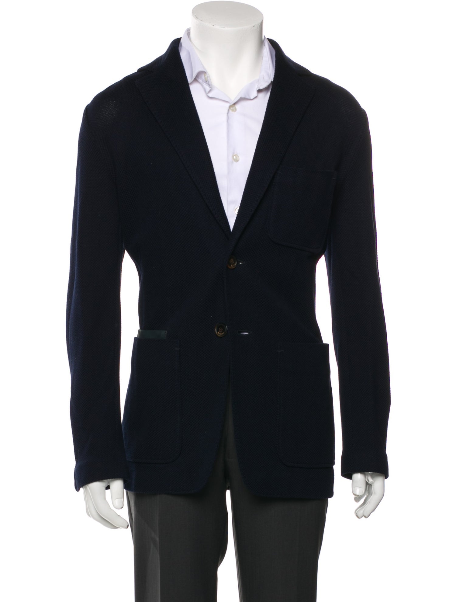 Berluti Leather Trim Embellishment Blazer